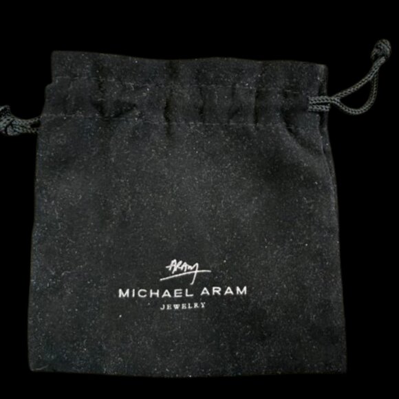 Michael Aram Silver, Gold & Diamond Ginkgo Tassel Necklace w/ pouch - Picture 7 of 7